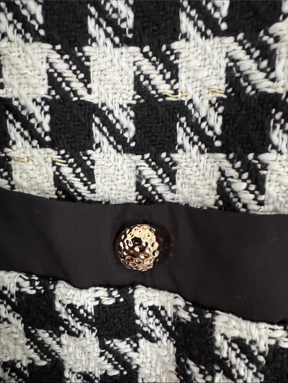 Pomander Place Black And White Houndstooth Bow-Front Dress View 3